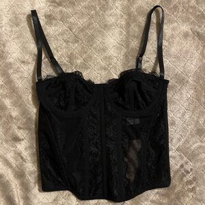 urban outfitters style black corset top